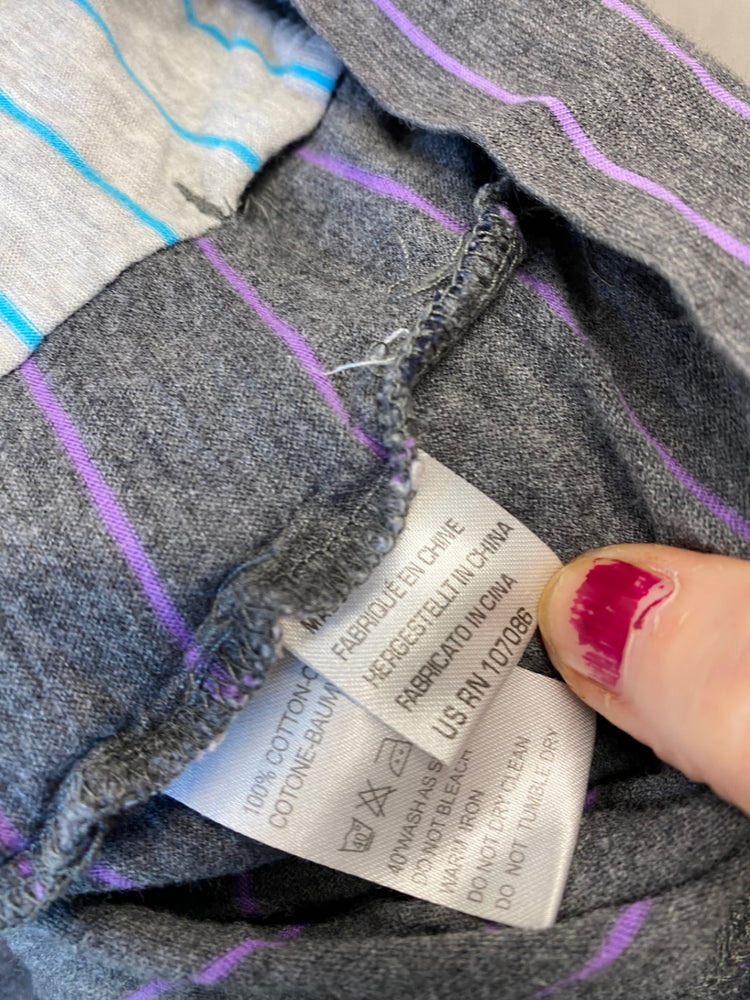 Fabulous Y2K Paul Smith zip up Top UK XXL Gray with Purple Stripes KB001