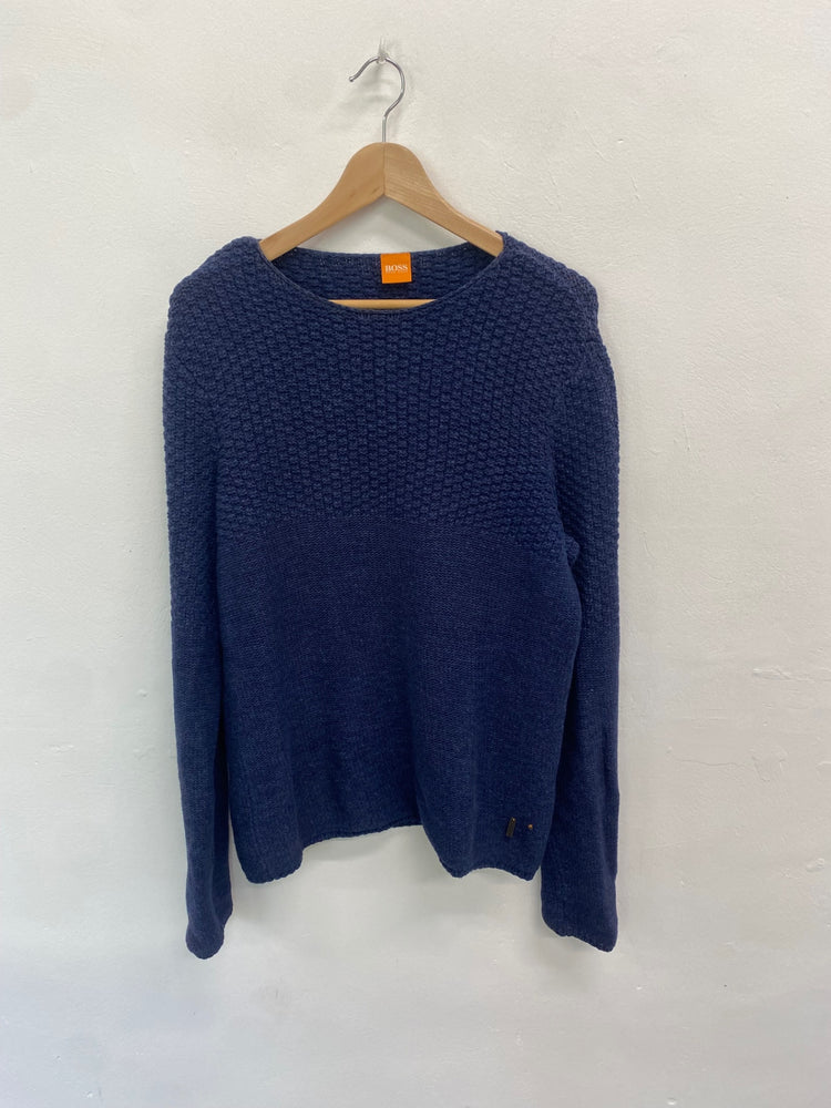 Classic Hugo Boss Sweater UK M Navy knit KB001