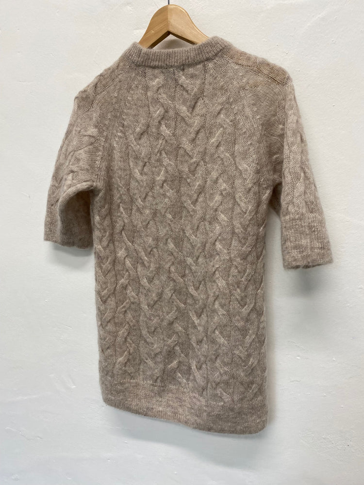 Fabulous COS mohair blend lightweight Sweater UkXS Beige Brown KB001