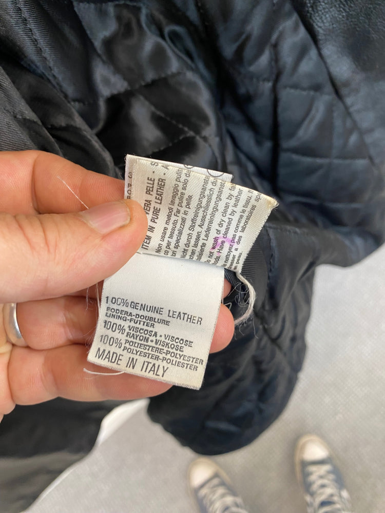 Fabulous Marella Leather Coat UK14 Black KB001