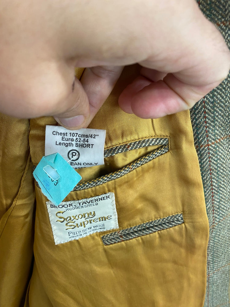 Fabulous Brook Tavener tweed sports coat jacket Blazer 42S Brown LC