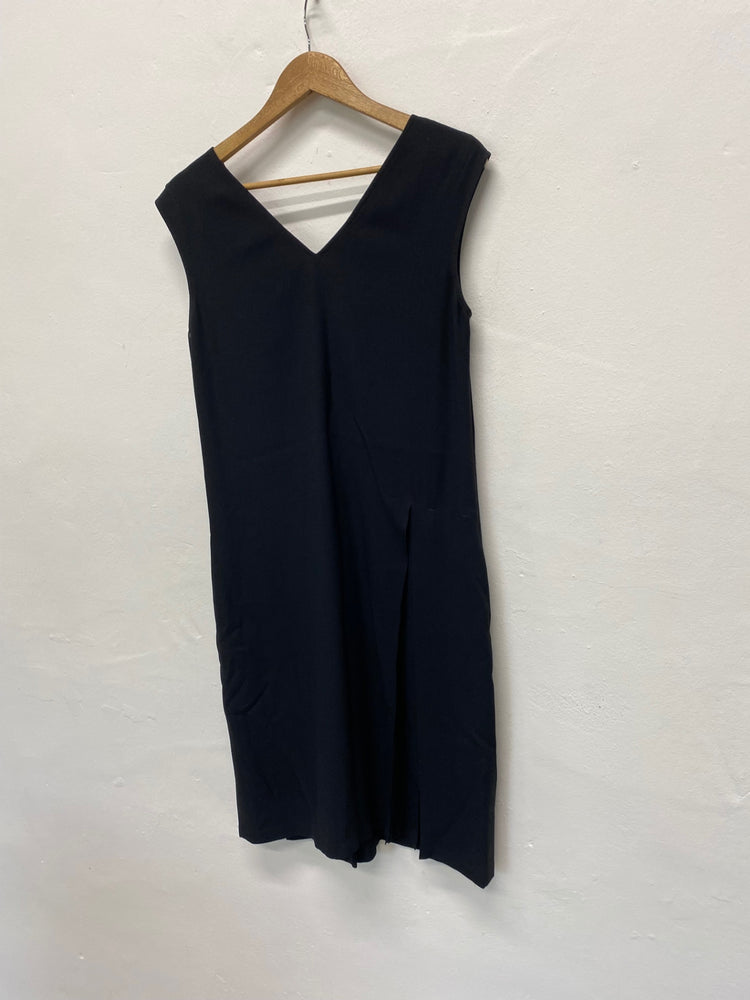 Fabulous Pringle Black tennis Dress Uk8 Black Crepe KB001