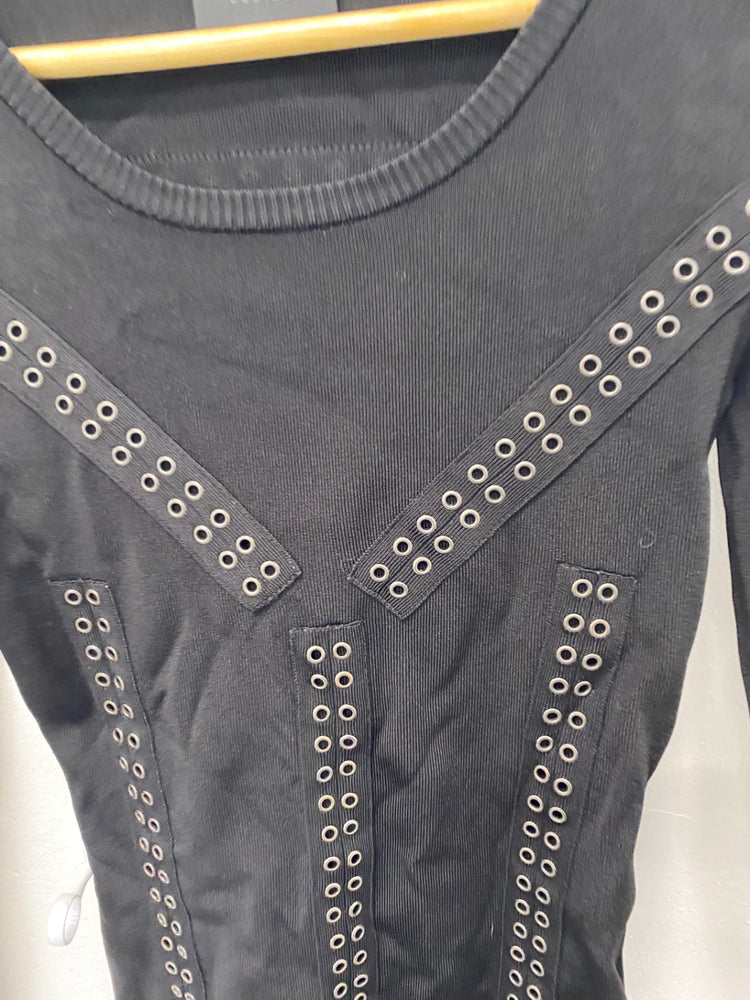 Fabulous GESTUZ Y2K rock Dress UKS Black with ironwork BT001