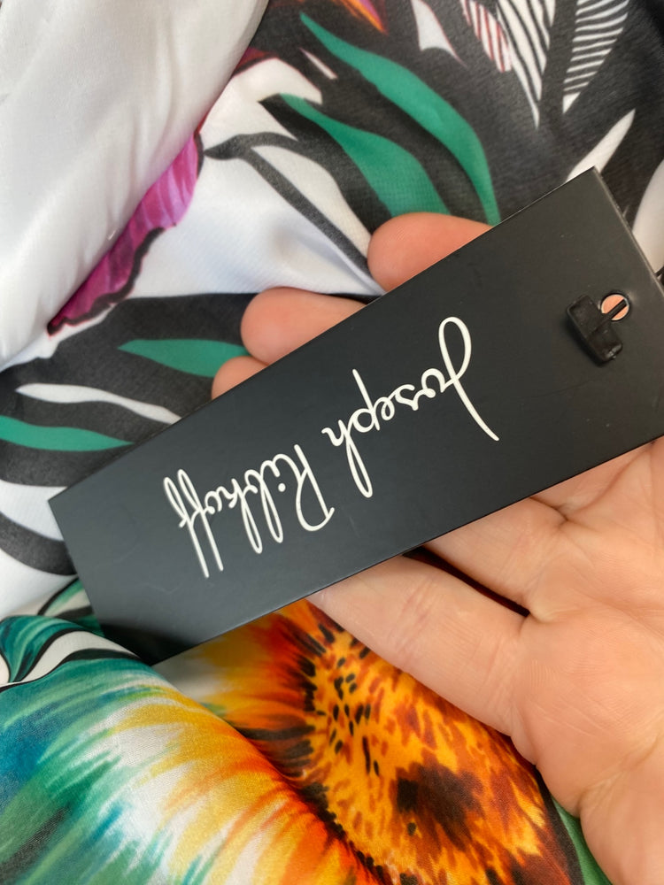 Fabulous Joseph Ribkoff floral floaty occasion Dress UK10 White New KM004