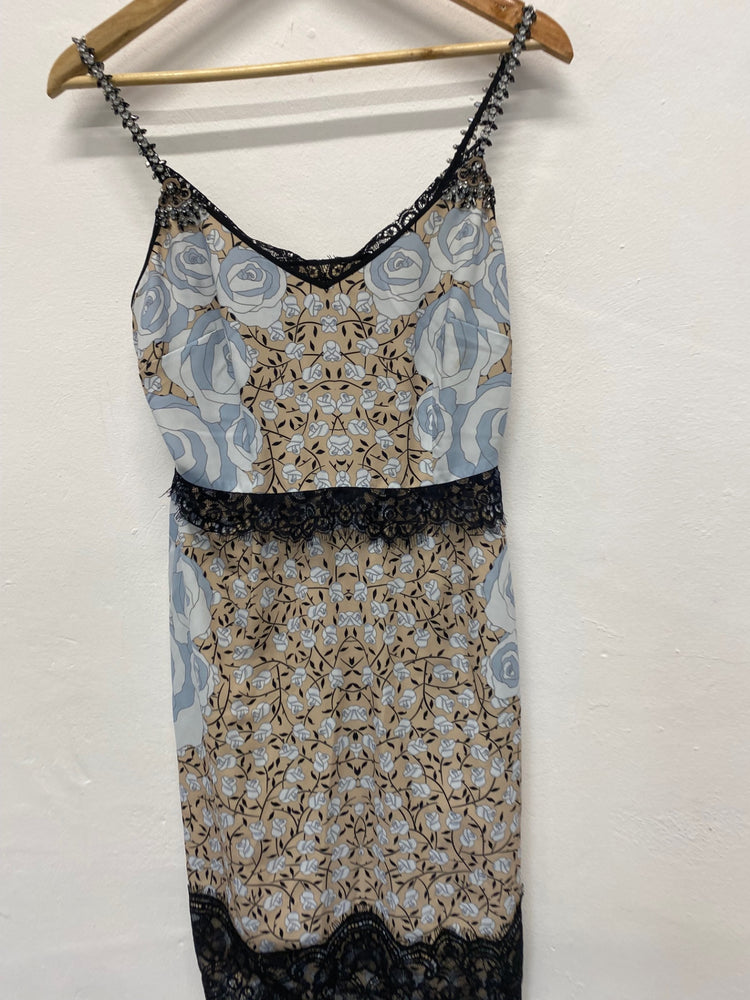 Fabulous River Island x Holly Fulton summer Dress Uk8 Baby Blue new Rrp £120 KM004