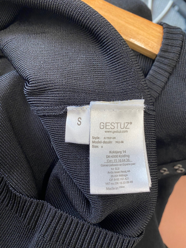 Fabulous GESTUZ Y2K rock Dress UKS Black with ironwork BT001