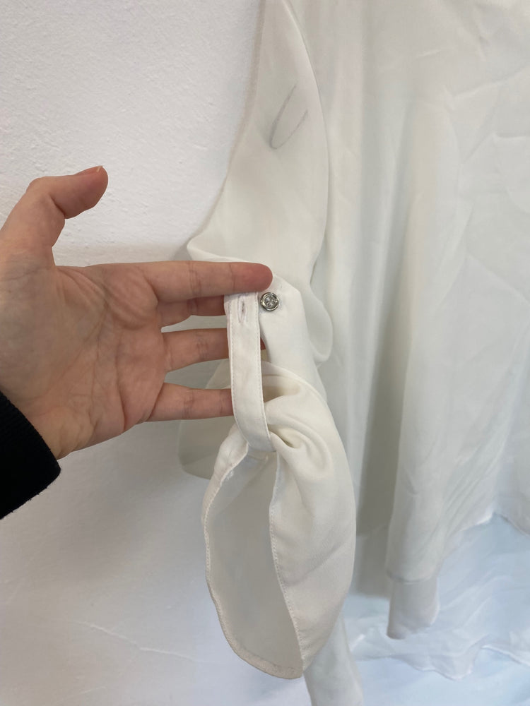 Fabulous Koko by Lovedrobe White Semi Sheer Asymmetric Tunic UK22-24 LK006