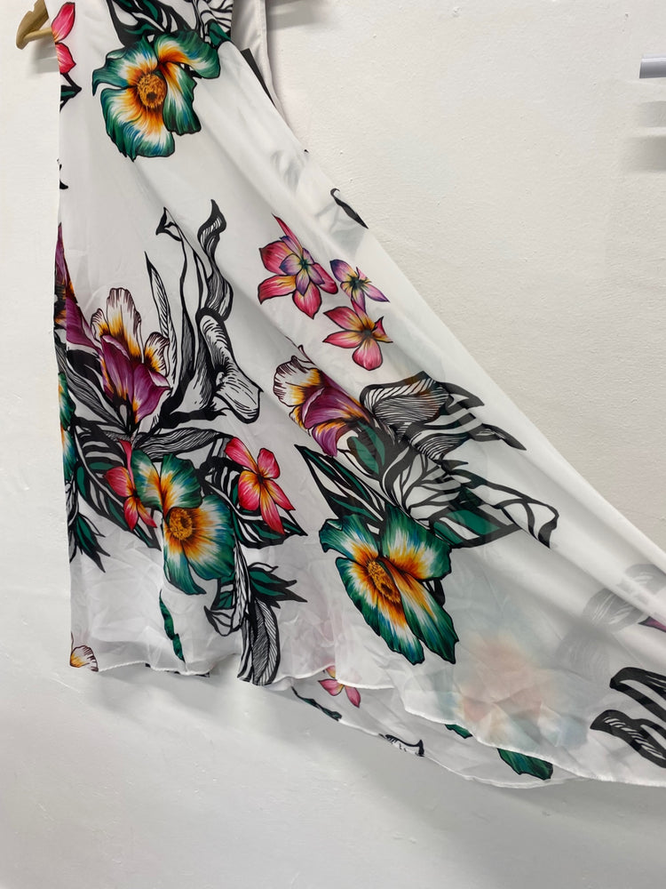 Fabulous Joseph Ribkoff floral floaty occasion Dress UK10 White New KM004