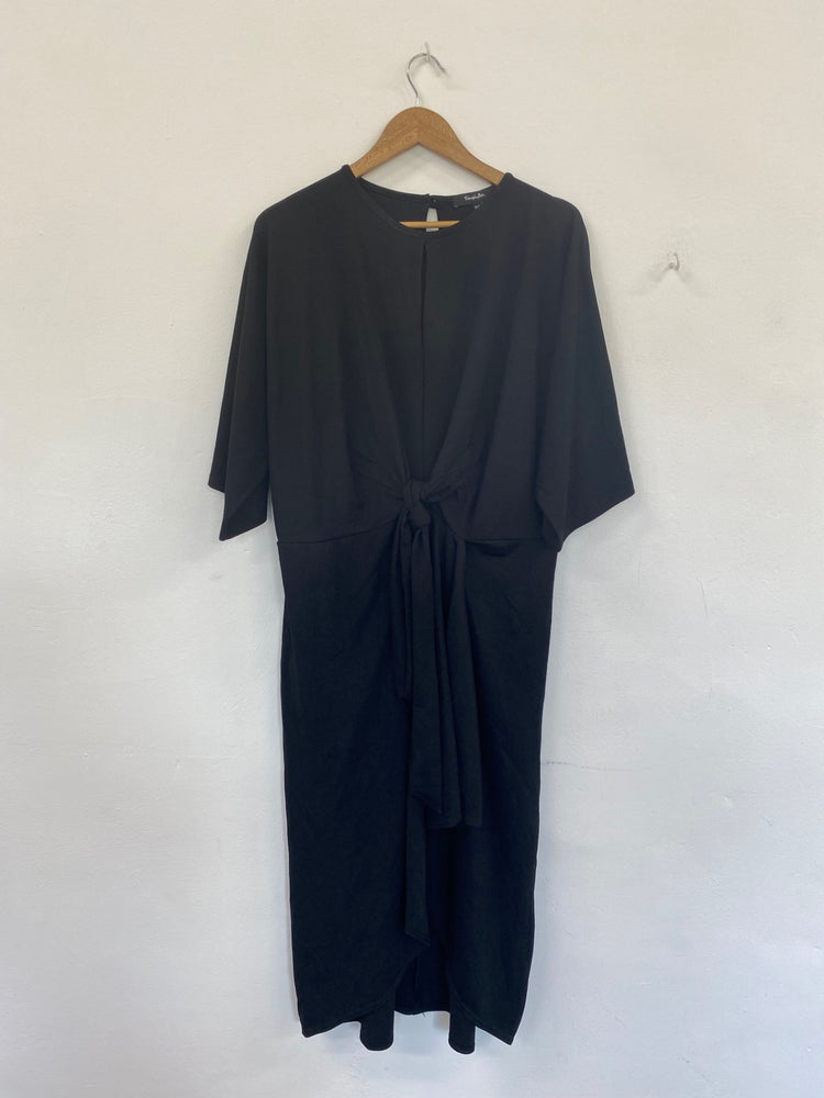 Fabulous Simply Be Black Tie Detail Midaxi Dress UK22 LK006