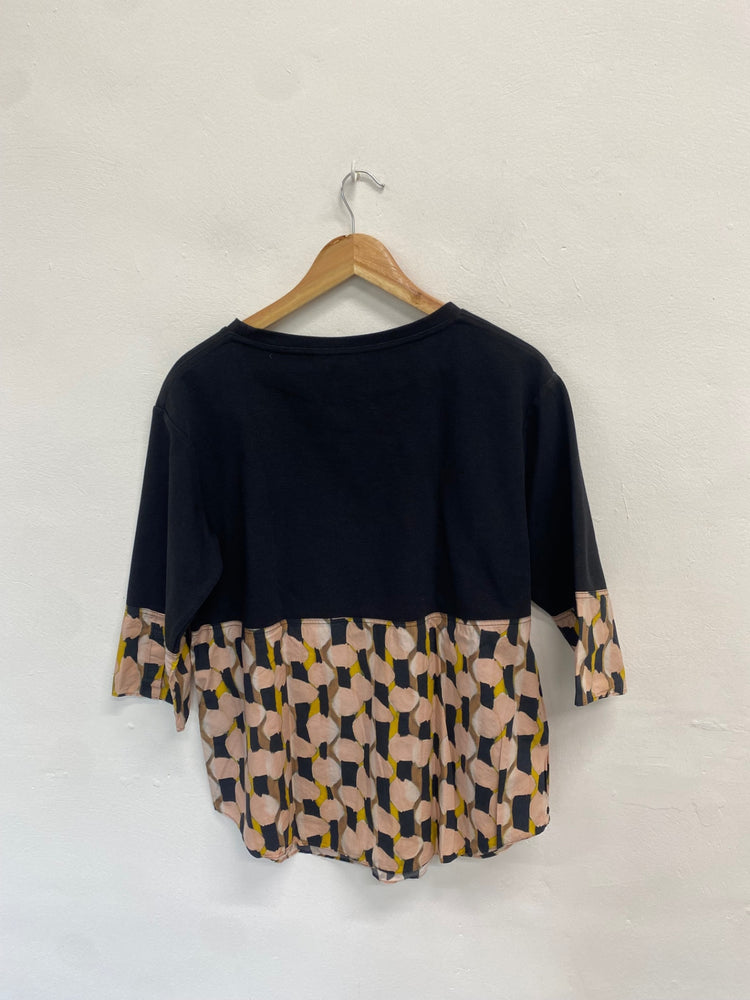 Fabulous COS Blouse UK M Black geometrical BS001