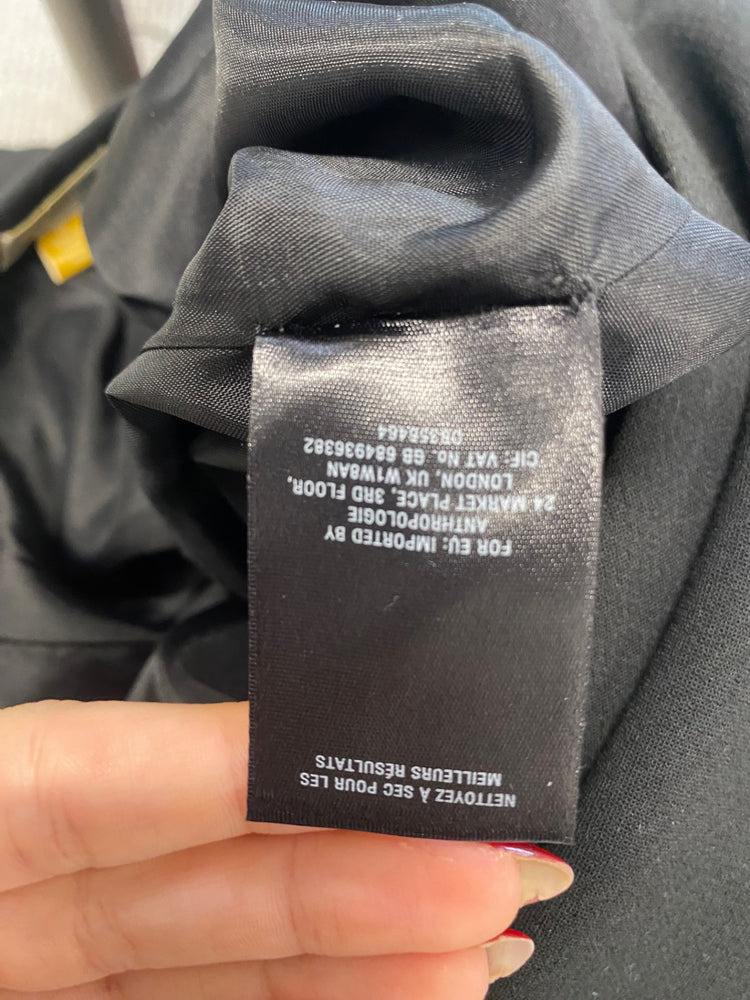 Fabulous Leifsdottir Skirt UK12 Black frill hem midi BS001