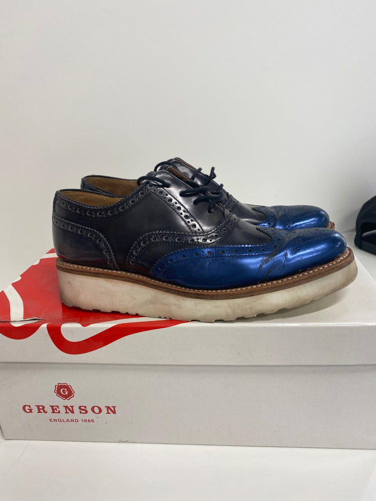 Fabulous Grenson Martha shoes UK5 Black & blue BS001