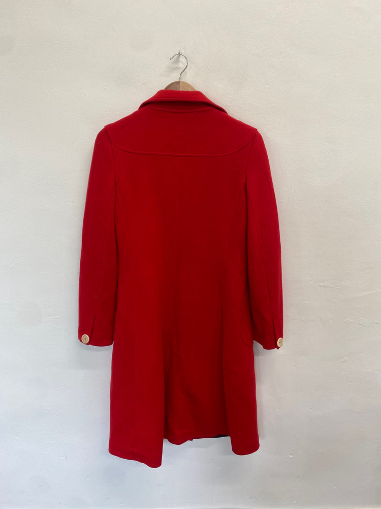 Fabulous The west village london Longline jacket UK M Red wool blend GM143