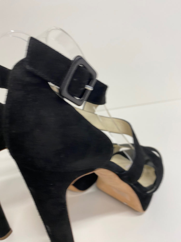 Fabulous Rupert Sanderson High Heel Strappy platform Shoes UK6.5 Black GM143