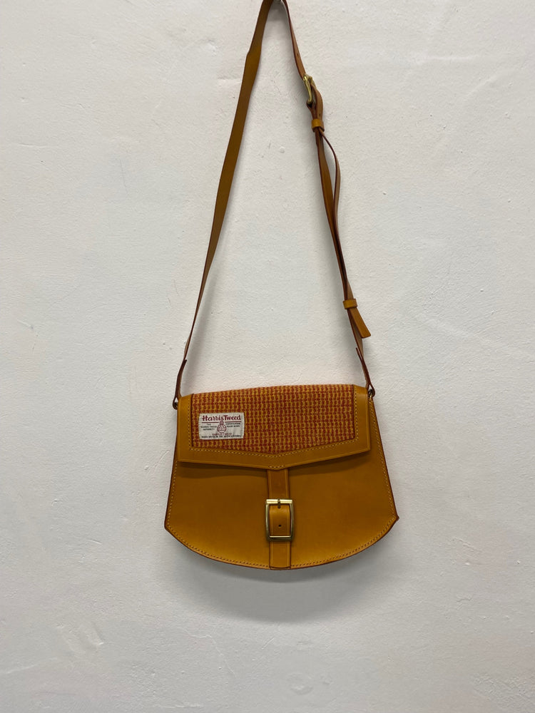 Fabulous Harris Tweed Islander Saddle Bag One size Mustard BS001