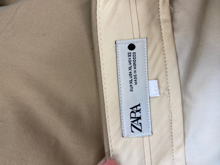 Fabulous Zara Beige Balloon Leg Trousers UK XL BS001