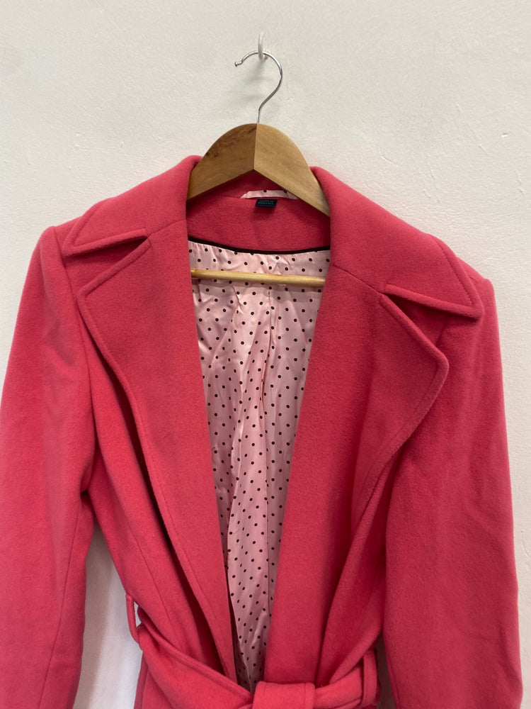 Fabulous Boden Trench Coat UK 14 Pink wool cashmere GM143