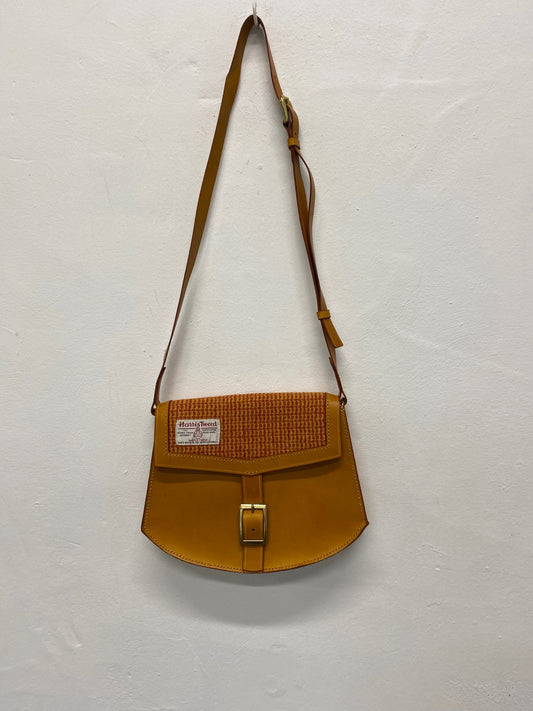 Fabulous Harris Tweed Islander Saddle Bag One size Mustard BS001