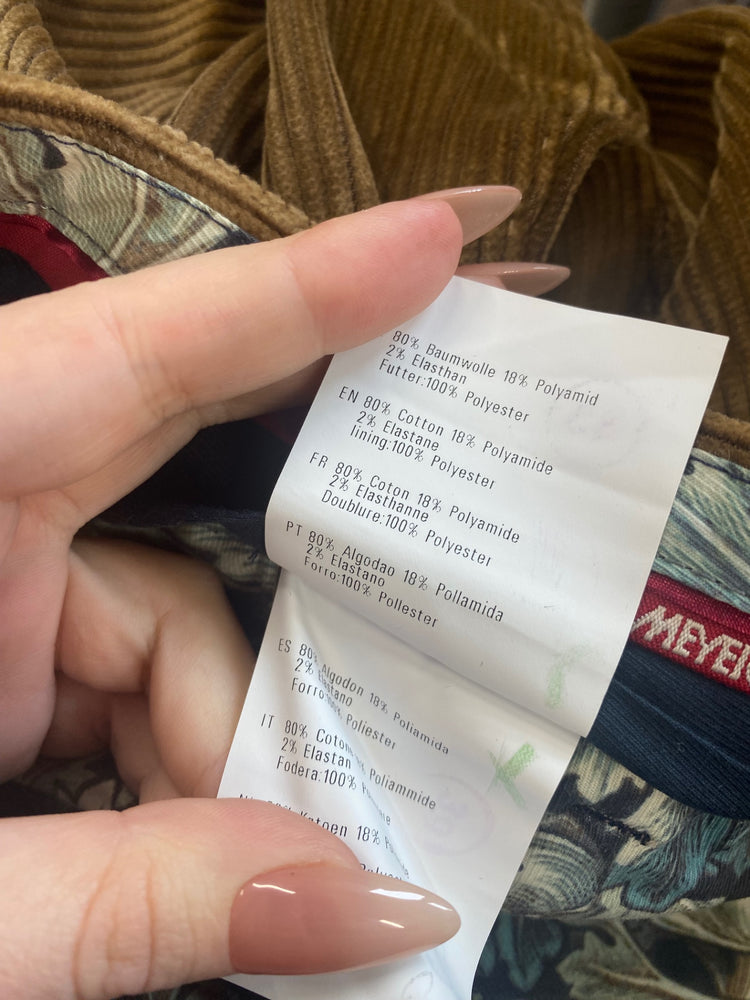 Classic Meyer Sydney Brown Corduroy Trousers W38" L30” GM143