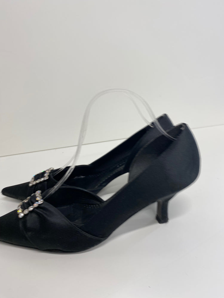Fabulous Sam Thomas Evening mid Kitten heels Uk7 Black Formal events GM143
