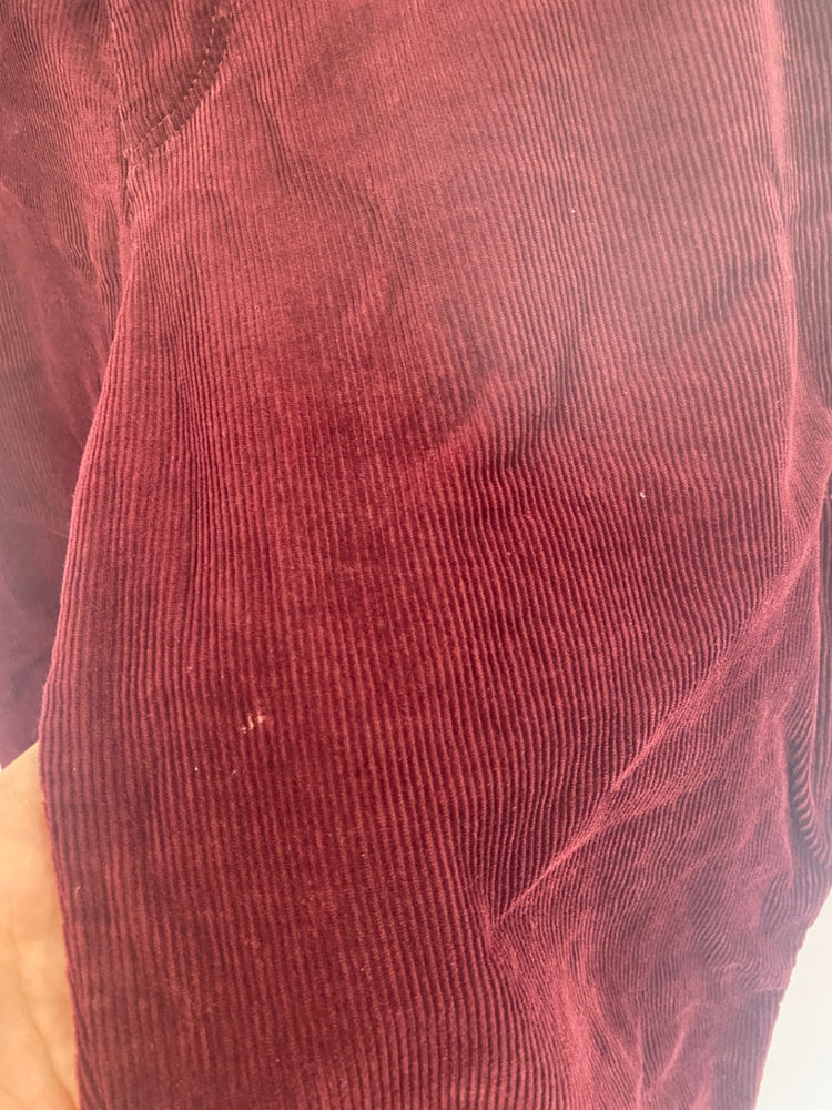 Fabulous Meyer Sydney Burgundy Corduroy Trousers W38" GM143