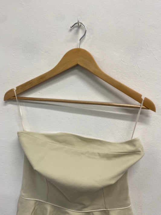 Fabulous Stella McCartney Dress UK14 Beige peplum strapless GM143