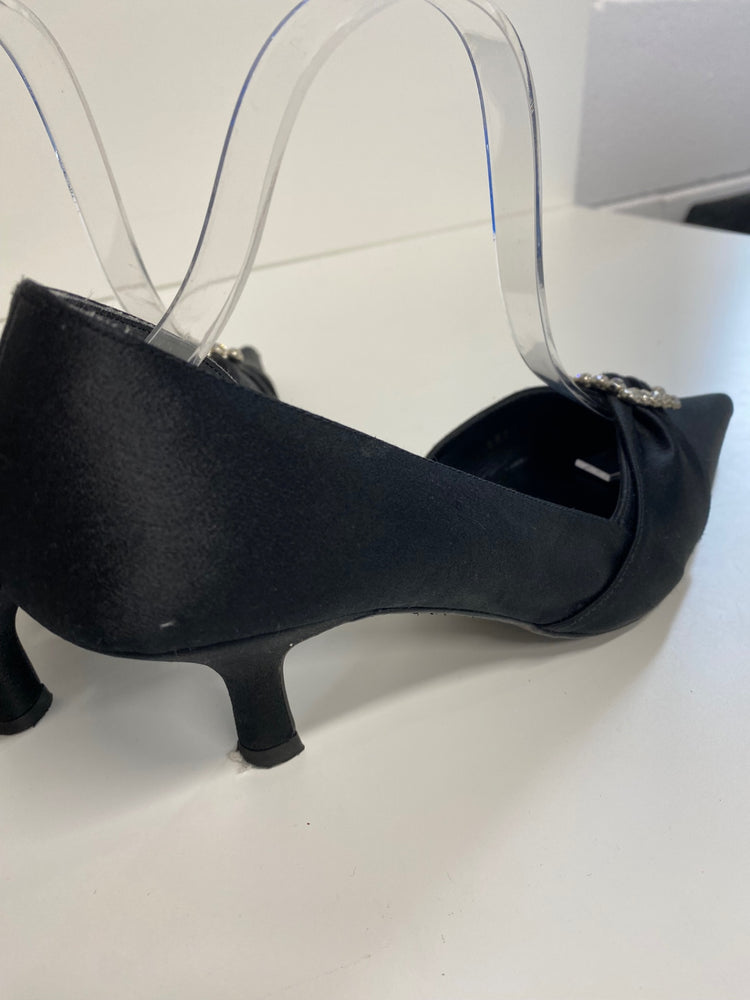 Fabulous Sam Thomas Evening mid Kitten heels Uk7 Black Formal events GM143