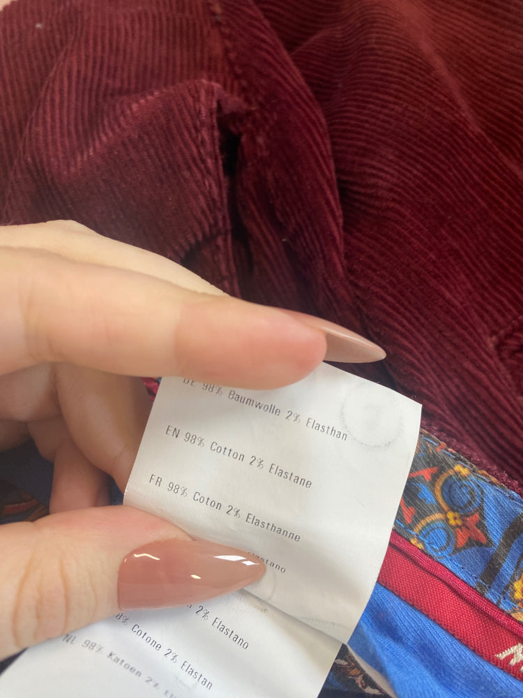 Fabulous Meyer Sydney Burgundy Corduroy Trousers W38" GM143