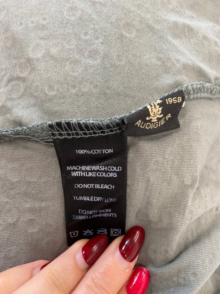 Fabulous Christian Audigier Tank Top UK M Grey Blue alternative GM143