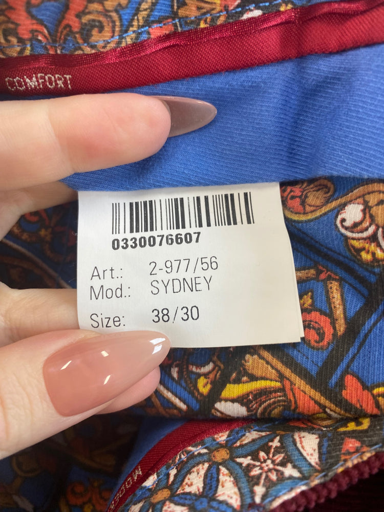 Fabulous Meyer Sydney Burgundy Corduroy Trousers W38" GM143