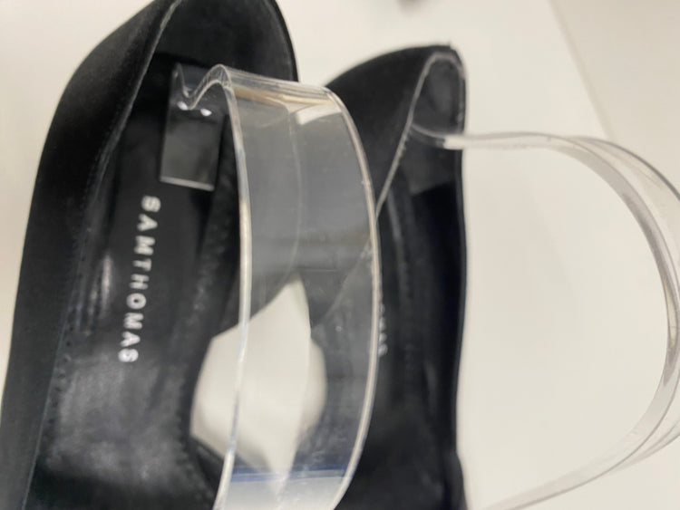 Fabulous Sam Thomas Evening mid Kitten heels Uk7 Black Formal events GM143