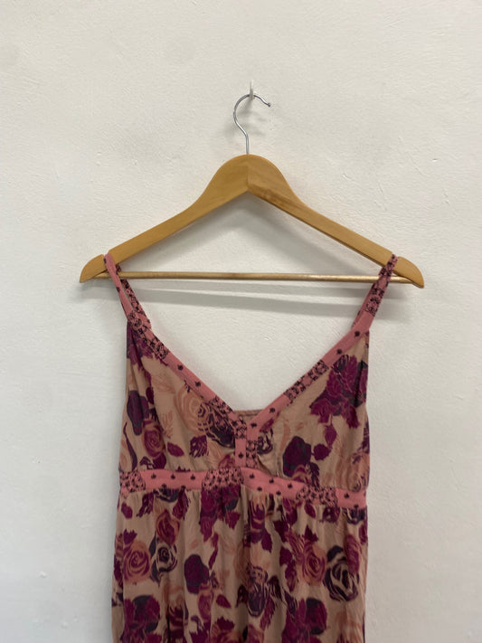 Fabulous Odd molly Dress UK 12-14 Pink floral GM143