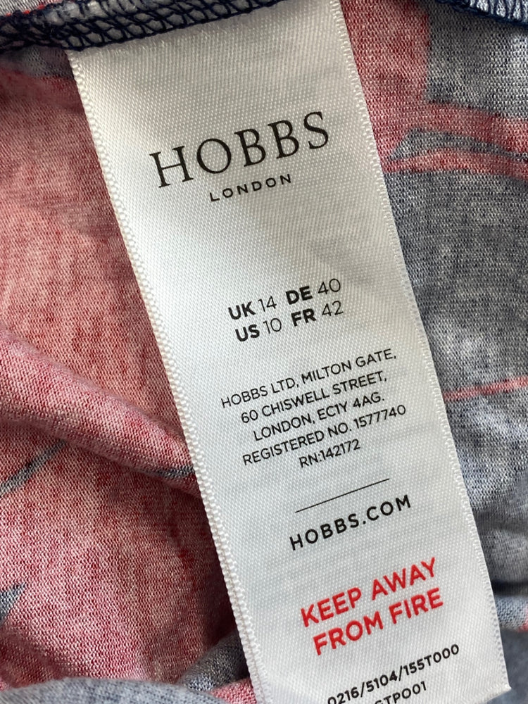 Fabulous Hobbs Dress UK 14 Navy blue and red GM143