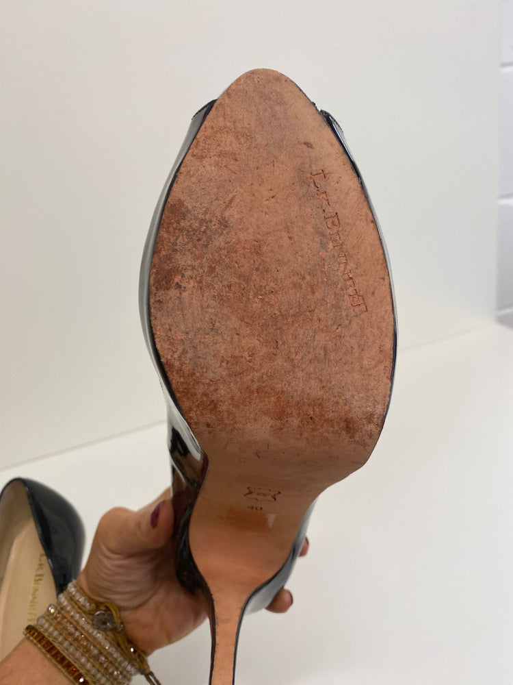 Fabulous L.K. Bennett classic Peep toe stilleto Pumps Uk7 Black Classic GM143