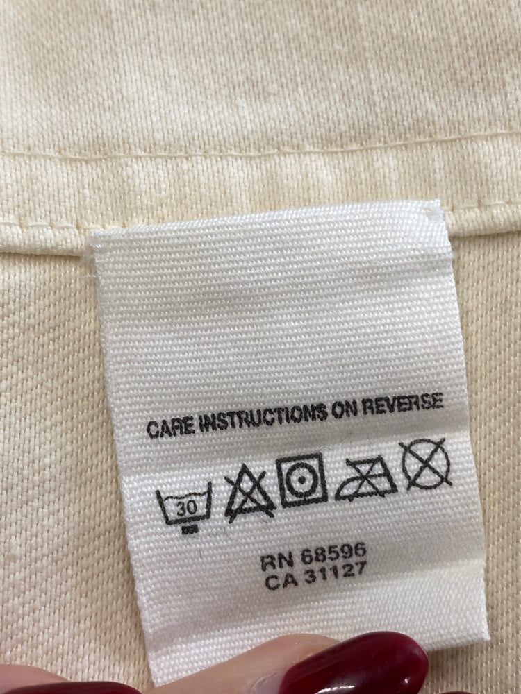 Fabulous DKNY Longline jacket Uk 10 Cream denim GM143