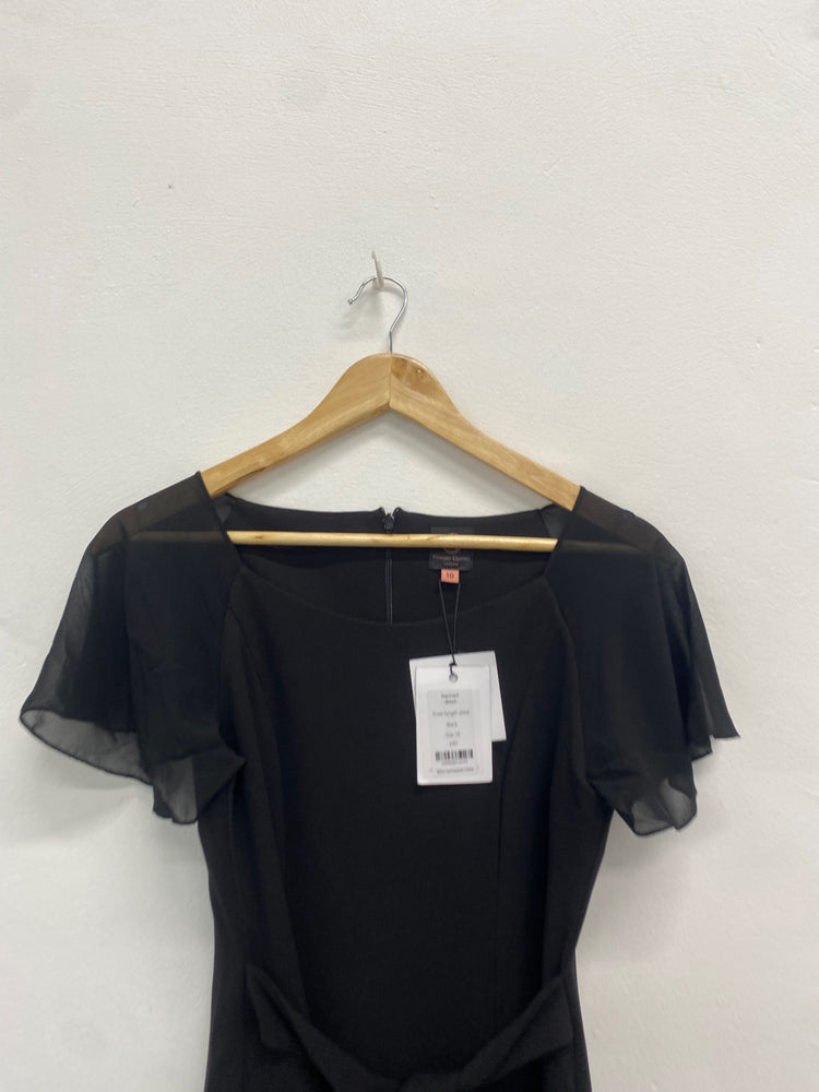 Fabulous Concert clothes Dress UK10 Black tie waist NH002