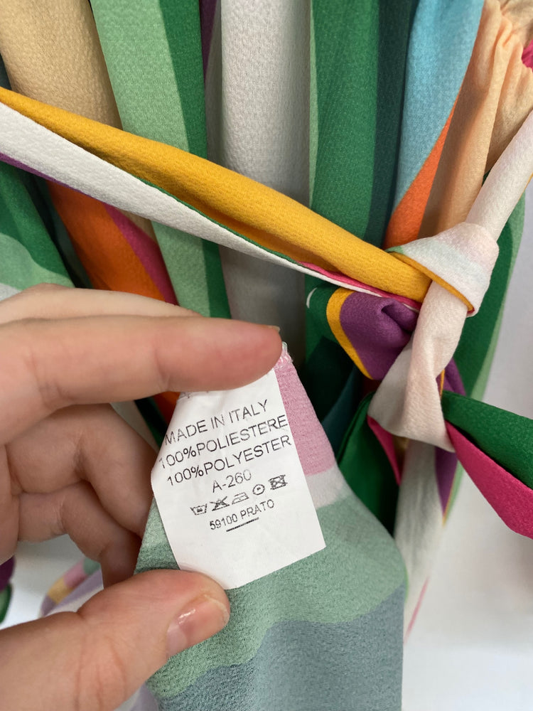 Fabulous Ikrush Colourful Waves High Low Maxi Dress UK L SM438