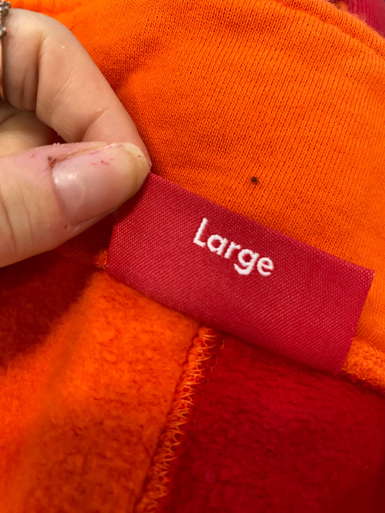 Classic Supreme Sweater UK L Orange colour block GM143