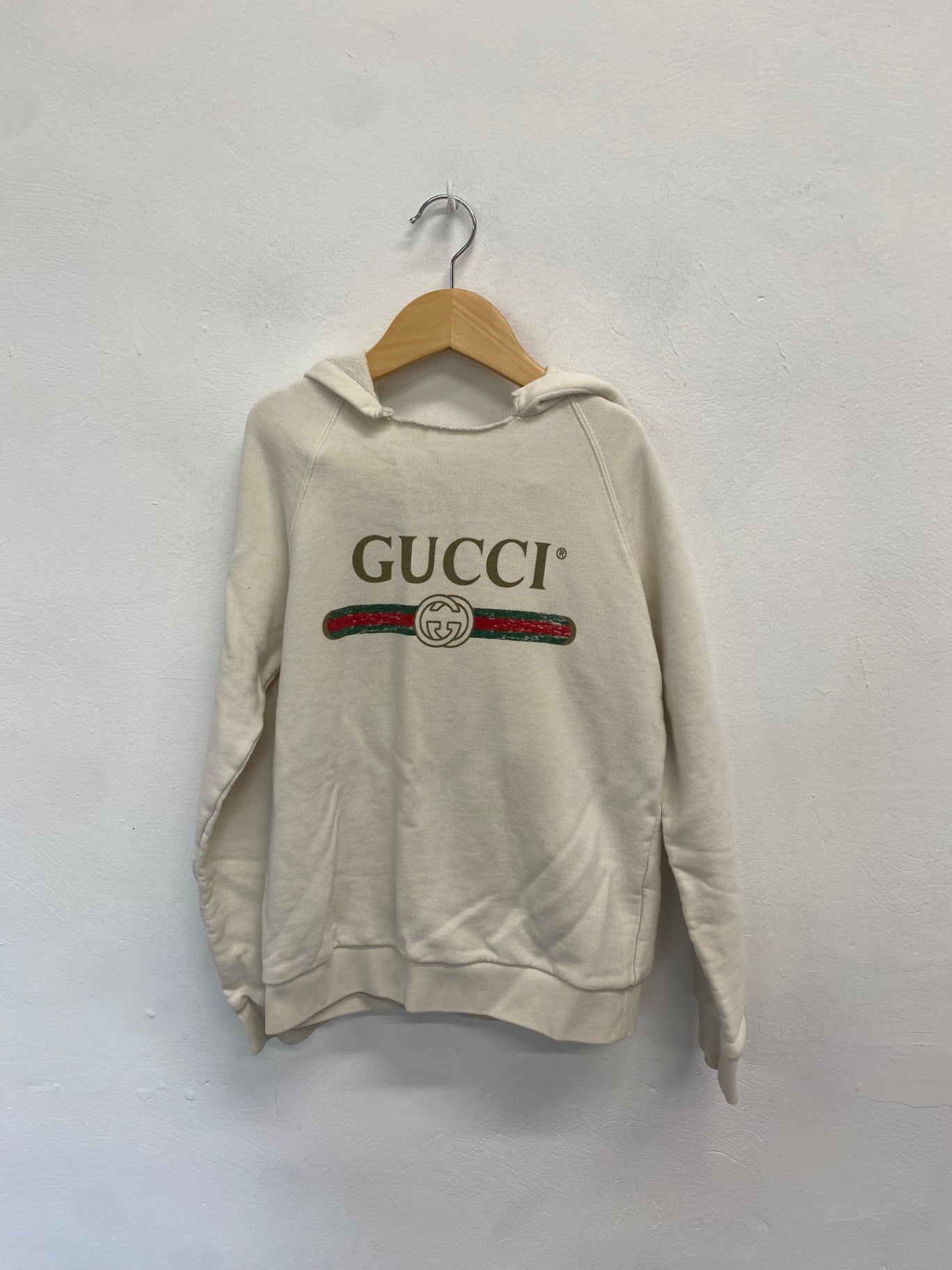 Gucci Clothes Cream Gucci Hoodie Gucci Cream Logo Print