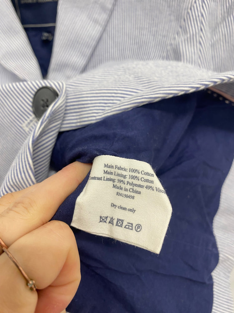 Fabulous Jack Wills Blazer Uk 8 Blue and White LG276