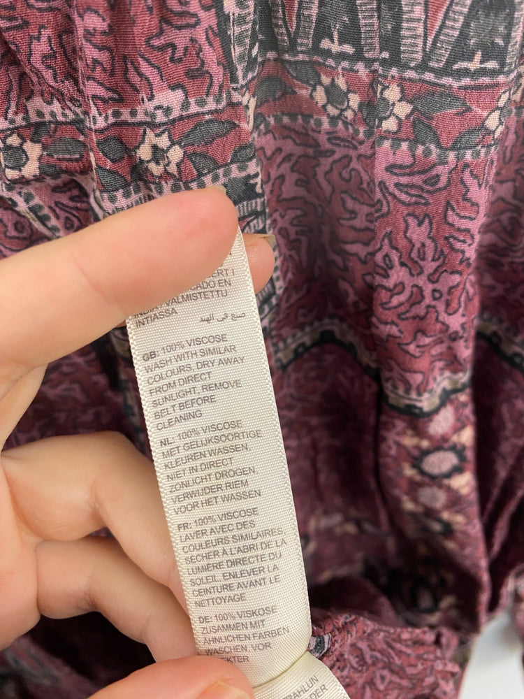 Fabulous Boho Chic FatFace Burgundy Mini Dress UK8 LG276