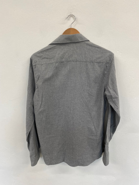 Fabulous Fisk of Oslo Grey Classic Button Shirt UK S 16” LG276