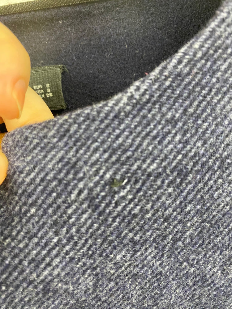 Fabulous Zara Wool Blend Navy Single Button Coat UK S LG276