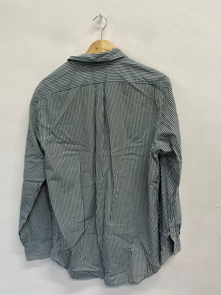 Fabulous Ralph Lauren Shirt UK L Green white striped LG276