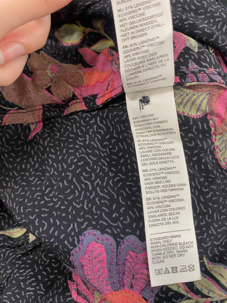 Fabulous Fat Face Blouse Uk 8 Navy pink floral new LG276