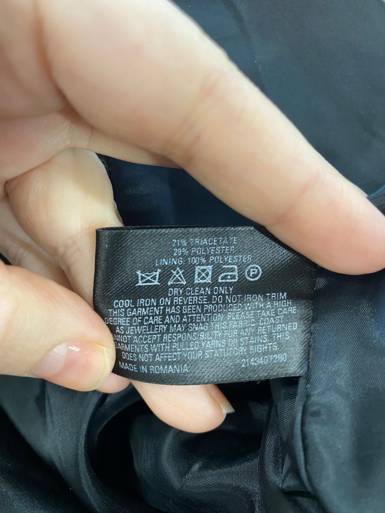 Fabulous Coast Irah Black Asymmetric Ruffle Midi Dress UK10 LG276