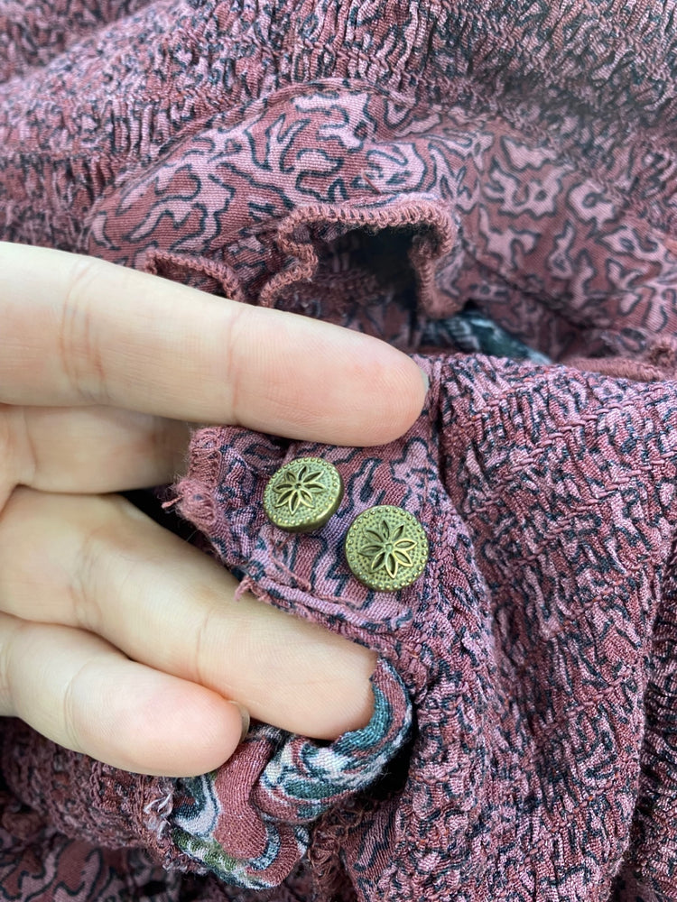 Fabulous Boho Chic FatFace Burgundy Mini Dress UK8 LG276