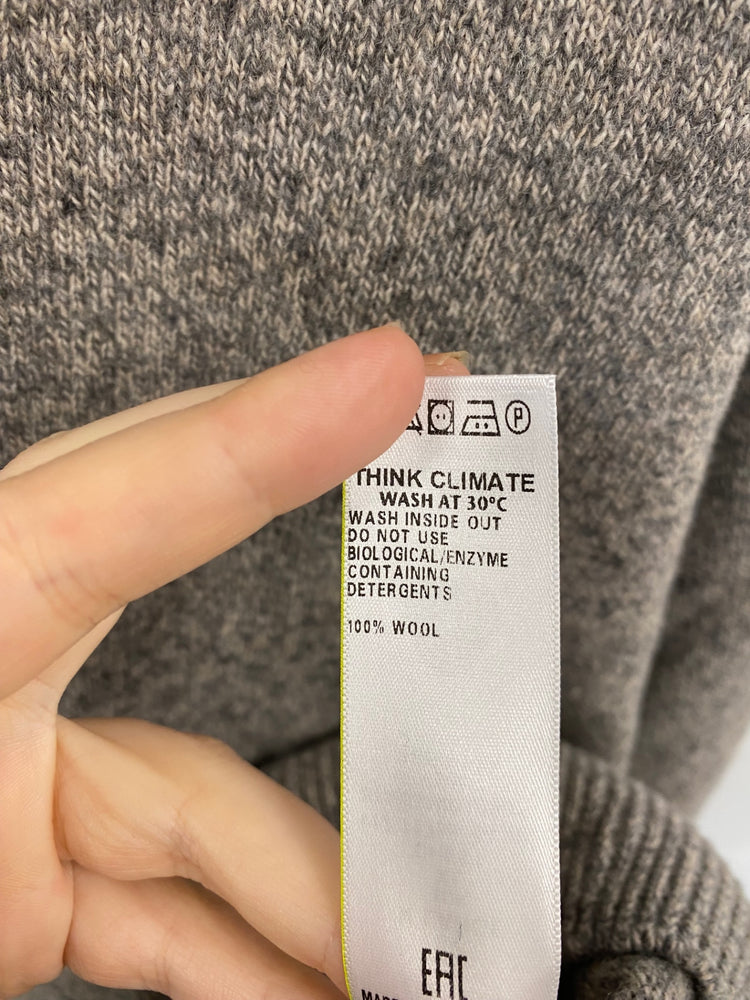 Fabulous M&S Grey Marl Lambswool Jumper UK XL LG276