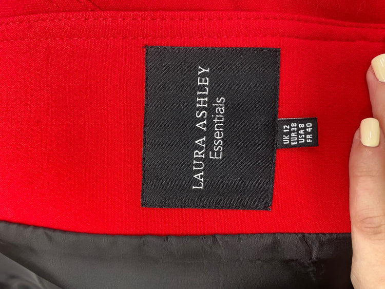 Fabulous Laura Ashley Peacoat UK 12 Red city vibe LG276