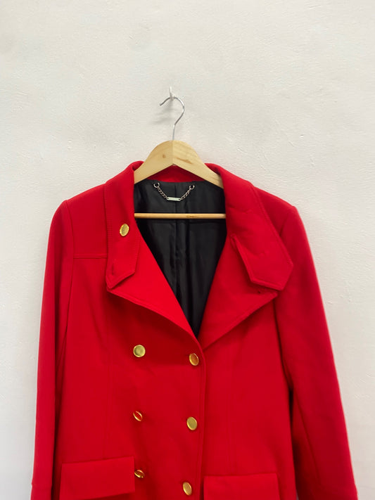 Fabulous Laura Ashley Peacoat UK 12 Red city vibe LG276